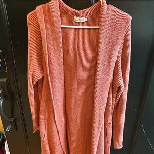 Soft ribbed 100% recycled CARVE long hoodie
